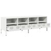 vidaXL TV Cabinet White Cold-rolled steel 53.1 x 15.4 x 17.1 in