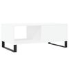 vidaXL Coffee Table White Engineered wood, Metal Medium Coffee Table