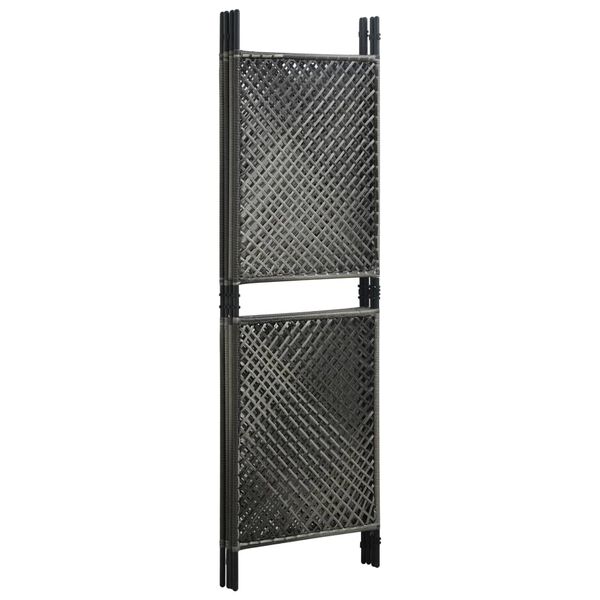 vidaXL Fence Panel Poly Rattan 7.9'x6.6' Anthracite