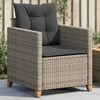 vidaXL Garden Chair Grey PE rattan Standard Removable Covers