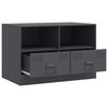 vidaXL TV Cabinet Set of 2 Anthracite Cold-rolled steel