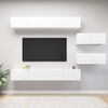 vidaXL TV Cabinet Set Set of 6 White Engineered wood