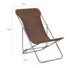 vidaXL Beach Chair Set of 2 Brown