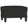 vidaXL Sofa Chair with Footstool Black 23.6" Fabric