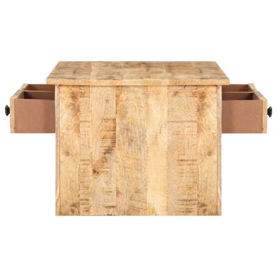 vidaXL Coffee Table 34.6"x19.7"x15" Rough Mango Wood