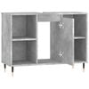 vidaXL Bathroom Cabinet Concrete gray Engineered wood, iron Medium