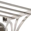 vidaXL Luggage Rack Nickel Aluminum Standard Adjustable Armrests