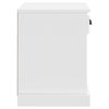 vidaXL Bedside Cabinet White Engineered wood Bedside Cabinet Rectangular