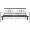 vidaXL Metal Bed Frame Black Powder-Coated Steel Full Metal Bed Frame