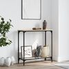 vidaXL Console Table Sonoma Oak Engineered Wood and Metal Medium
