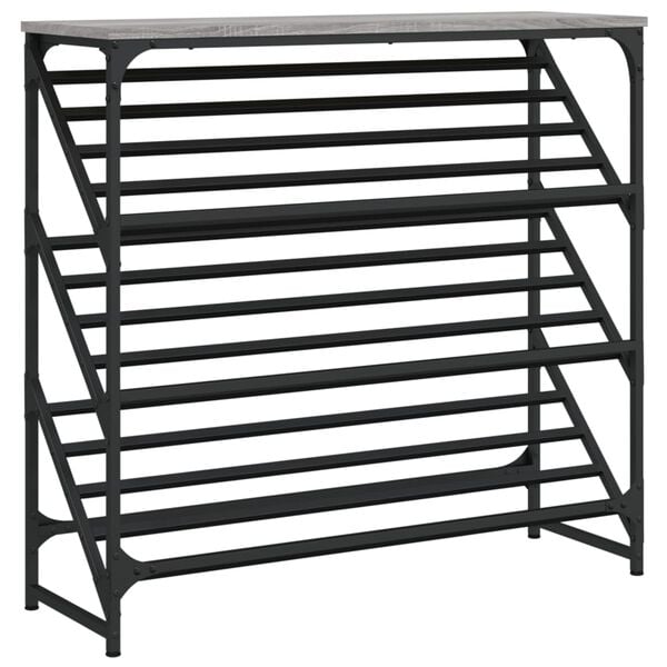 vidaXL Shoe Rack Grey Sonoma Engineered wood Medium Shoe Rack