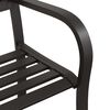 vidaXL Garden Bench Black Powder-coated steel, plastic 97 in wide