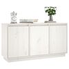 vidaXL Sideboard White 43.7x13.4x23.6" Solid Wood Pine