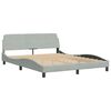 vidaXL Bed Frame Light Grey Velvet Queen Bed Frame Rectangular