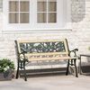 vidaXL Garden Bench with Cushion Brown 116 x 54 x 73 cm Wood