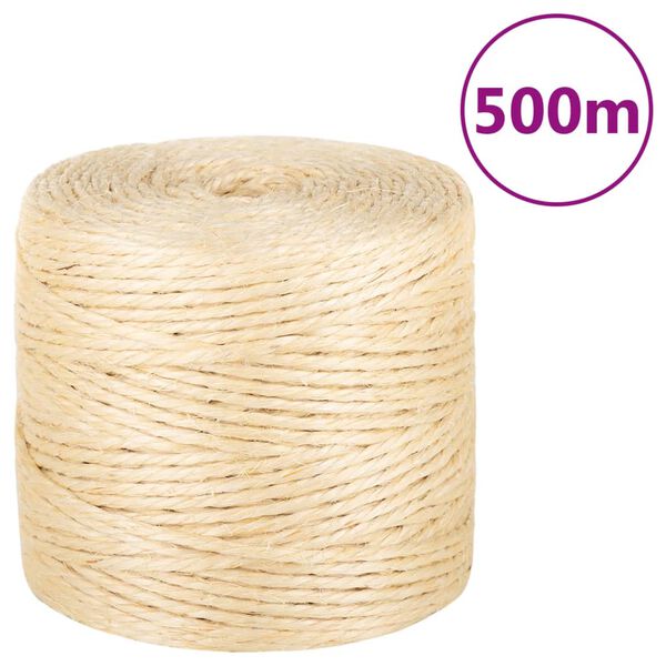 vidaXL Rope 100% Sisal 0.16 " 1640.4 '