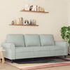 vidaXL 3-seater Sofa Light Grey Velvet (100% polyester), metal, foam Large