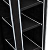 vidaXL Folding Wardrobe Black Polypropylene, Steel Space-saving Foldable