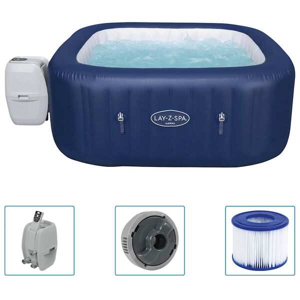Bestway Hot Tub Blue Tritech premium PVC Medium Seats Many Hot Tub