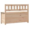 vidaXL Bench Natural Pine Solid Pine Wood Medium Storage Bench