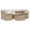 vidaXL Garden Sofa Set with Cushion 7 pcs beige and cream