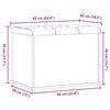 vidaXL Storage Bench Old wood, Dark grey Engineered Wood, Fabric, Foam