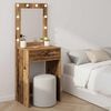 vidaXL Dressing Table Old Wood 50 x 41 x 135 cm Engineered wood