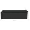 vidaXL Garden Sofa Set Black PE rattan, powder-coated steel, polyester