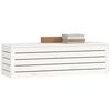 vidaXL Storage Box White Solid pinewood Large Storage Box Rectangular