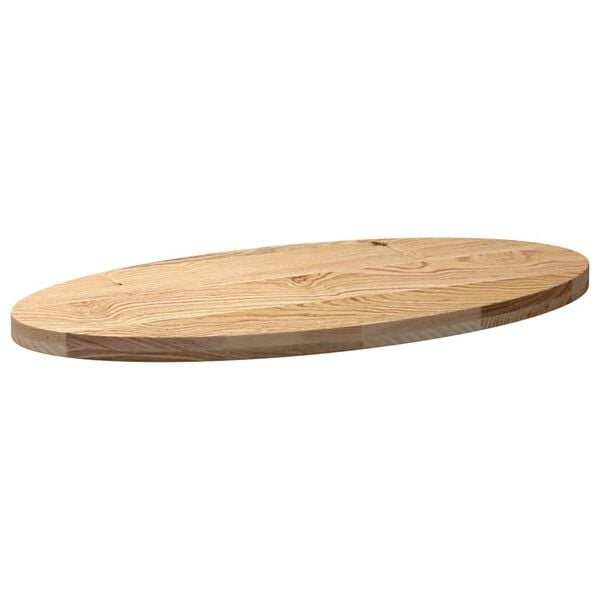 vidaXL Table Top Solid oak wood 39.4 x 19.7 in Durable Table Top Oval