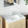 vidaXL Bathroom Sink White 18.3x13.8x7.1" Rectangular Ceramic