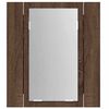 vidaXL LED Mirror Cabinet Brown Oak Engineered Wood, Acrylic Medium