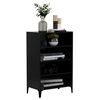 vidaXL Sideboard Black Engineered wood 22.4x13.8x35.4 in Sideboard