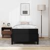 vidaXL Bed Frame with Mattress Black 35.43 x 74.80 in Fabric
