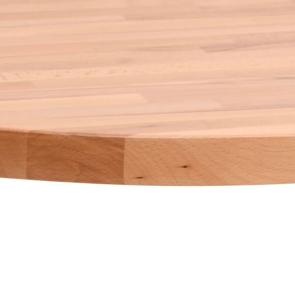 vidaXL Table Top Beech Solid Beech Wood Small Table Top Round