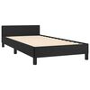 vidaXL Bed Frame With Headboard Black Faux Leather Twin Bed Frame