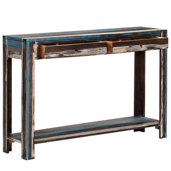 vidaXL Console Table Mixed wood tones Solid Acacia wood Standard
