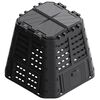 vidaXL Compost Bin Black Plastic Large Durable Compost Bin Square