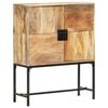 vidaXL Highboard Brown and black Solid mango wood