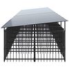 vidaXL Dog Kennel Black Powder-coated steel 202.4 sq ft Durable