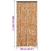 vidaXL Fly Curtain Ochre and White 35.4x78.7" Chenille