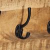 vidaXL Coat Rack Natural wood Solid rough mango wood, powder-coated iron
