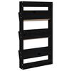 vidaXL Wall Planter Black Solid pine wood Medium Wall Planter
