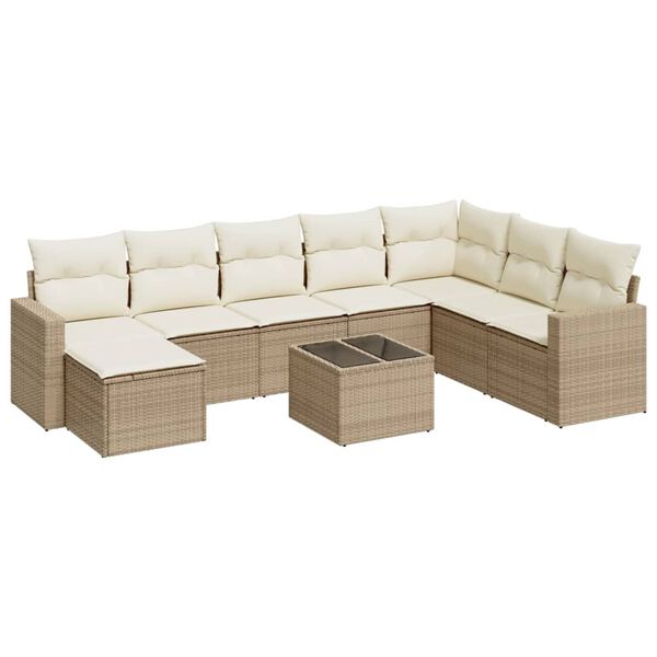 vidaXL Garden Sofa Set Beige