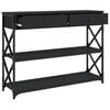 vidaXL Console Table Black Engineered wood 39.4 in x 11.0 in x 29.5 in