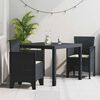 vidaXL Garden Dining Set 3 pcs Anthracite Polt rattan