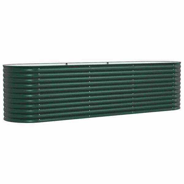 vidaXL Garden Raised Bed Green 126" x 31.5" x 31.9" Steel