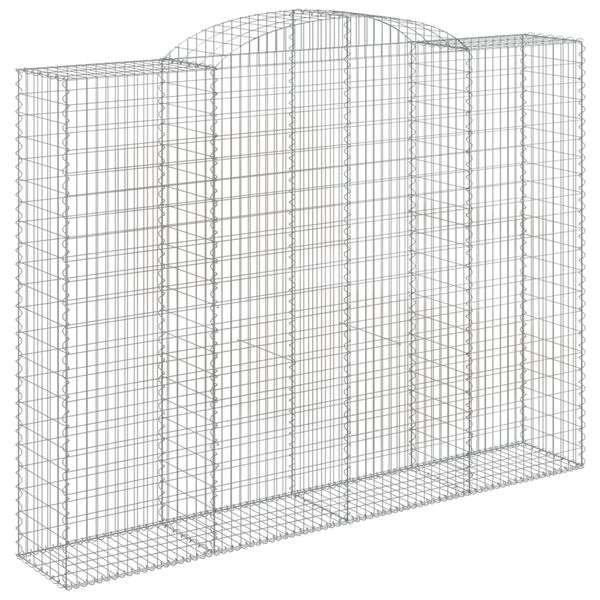 vidaXL Arched Gabion Baskets 11 pcs 118.1x19.7x220/240" Galvanised Iron