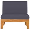vidaXL Garden Lounge Set Dark Grey Solid acacia wood, 100% polyester