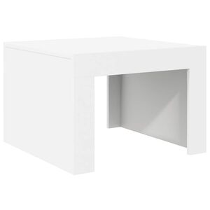 vidaXL Coffee Table White 19.7"x19.7"x13.8" Engineered Wood